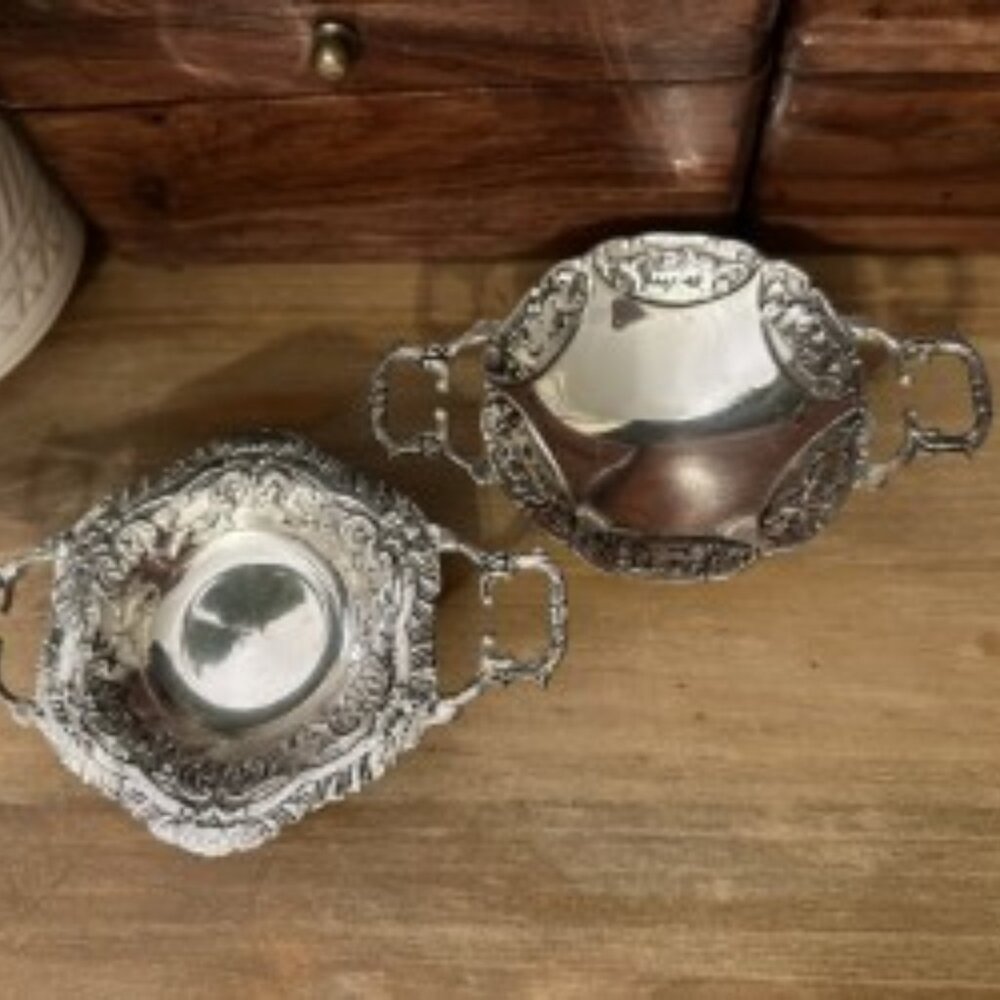 Silver-plated Trinket Jewelry Tray Two’s Company